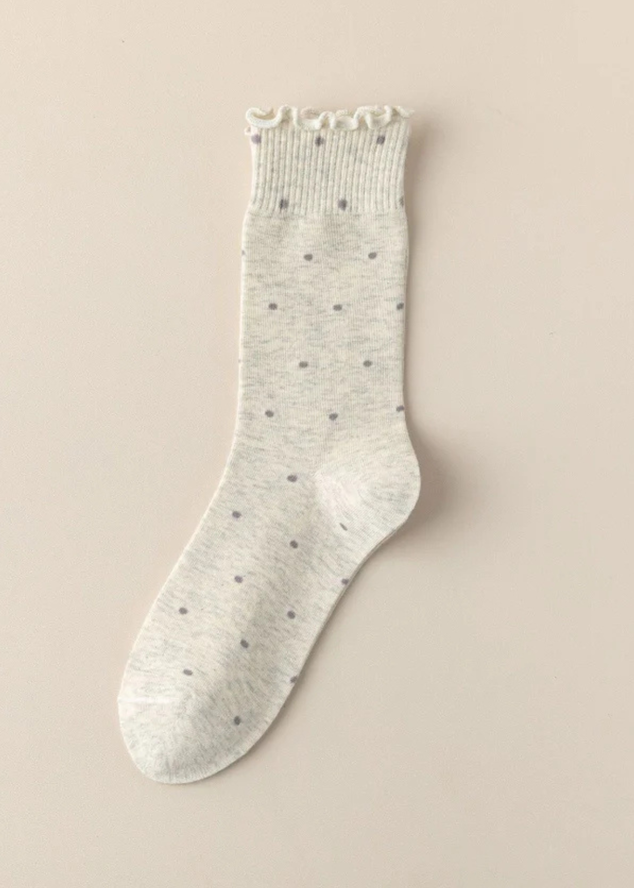 Grey polka dot socks