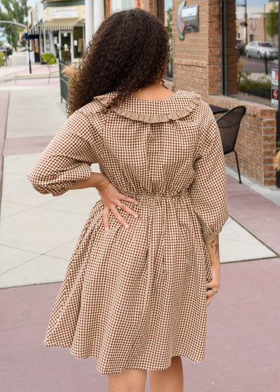 Penelope Brown Gingham Dress