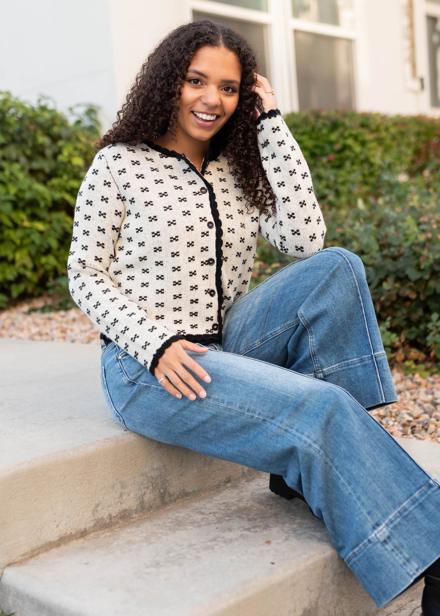 Peyton Black Pattern Cardigan