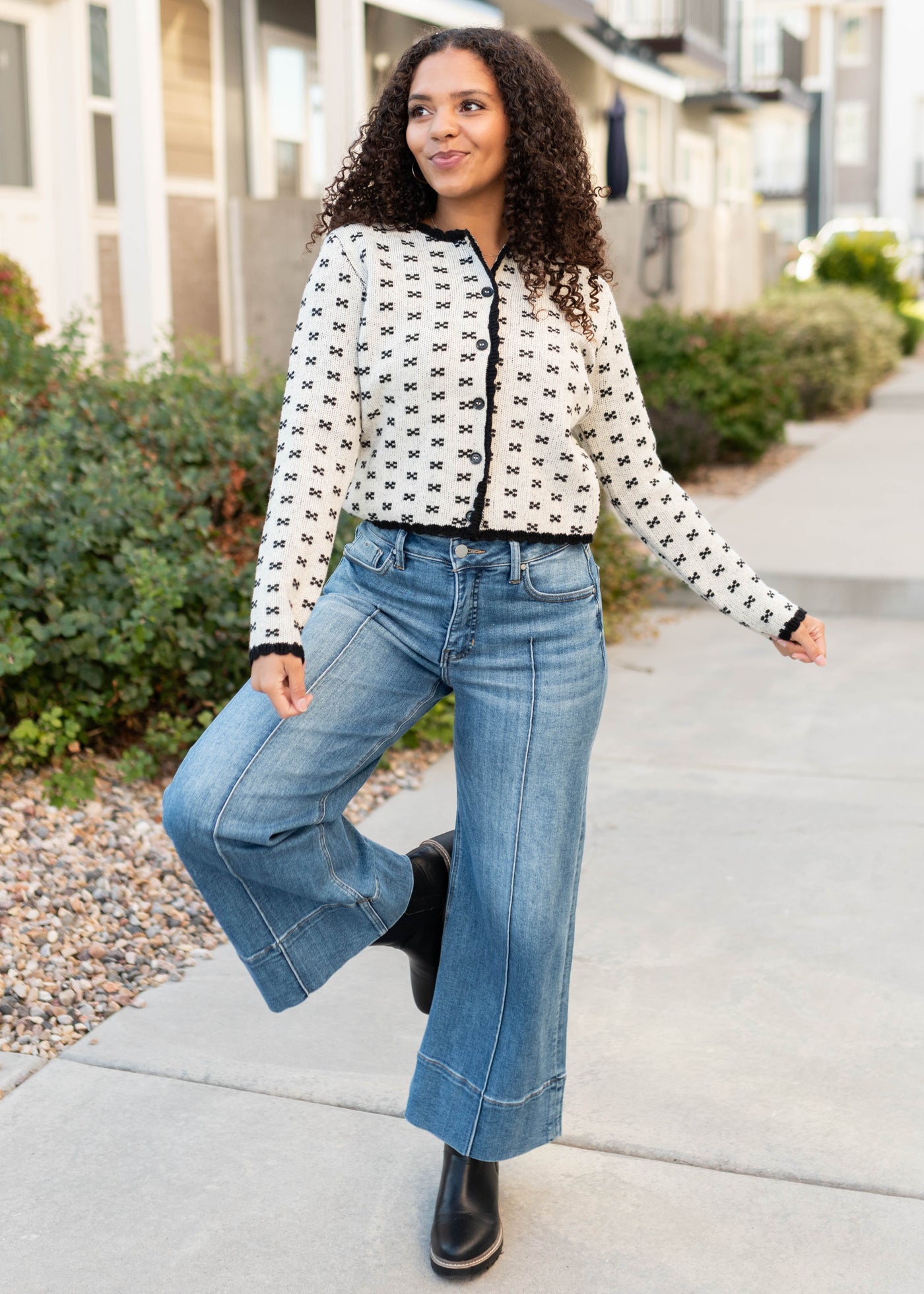 Peyton Black Pattern Cardigan