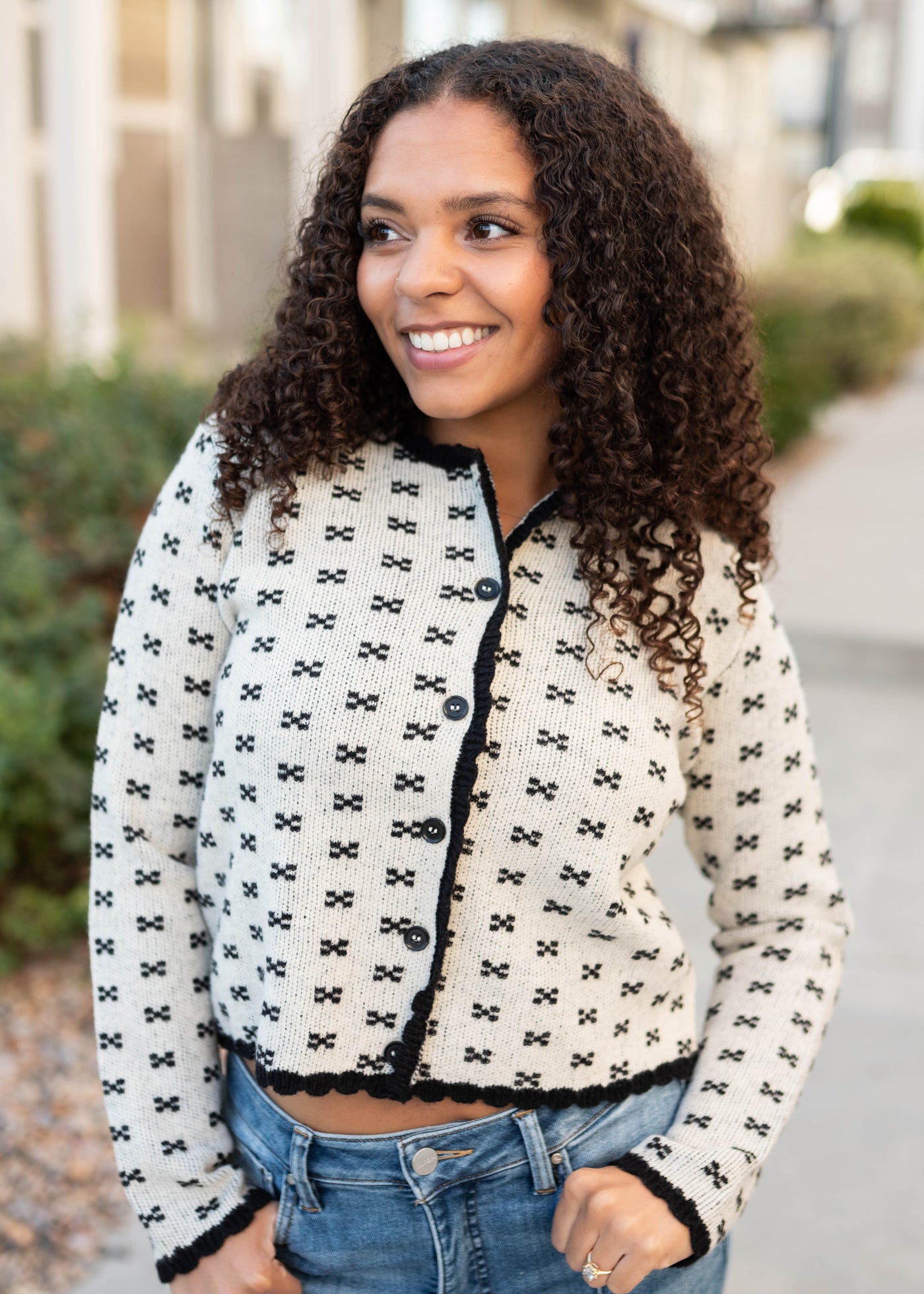 Peyton Black Pattern Cardigan