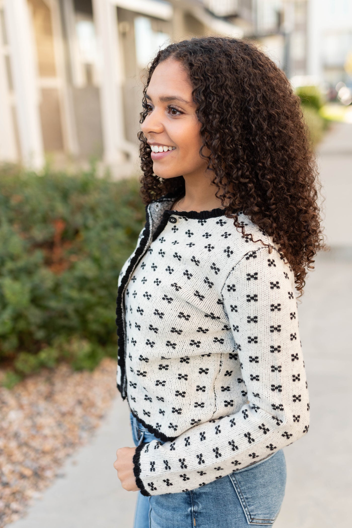 Peyton Black Pattern Cardigan
