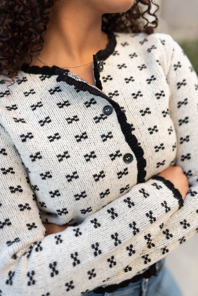 Peyton Black Pattern Cardigan