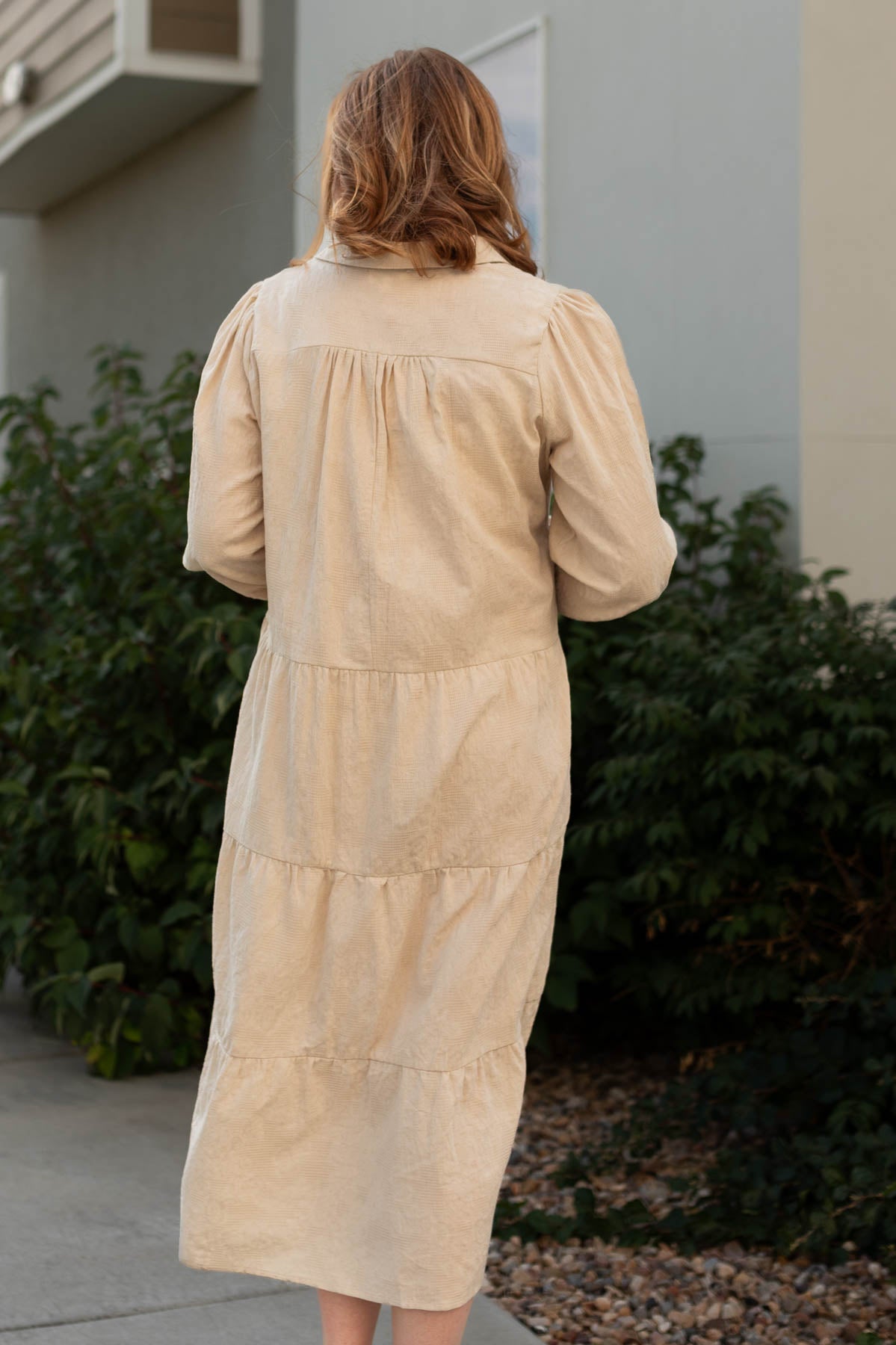 Back view of a stone dress