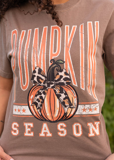 Pumpkin Season Brown Graphic Tee