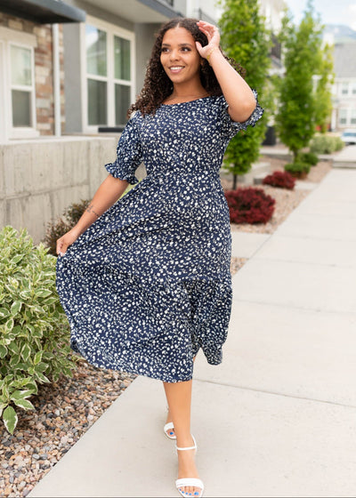 Small navy floral dress