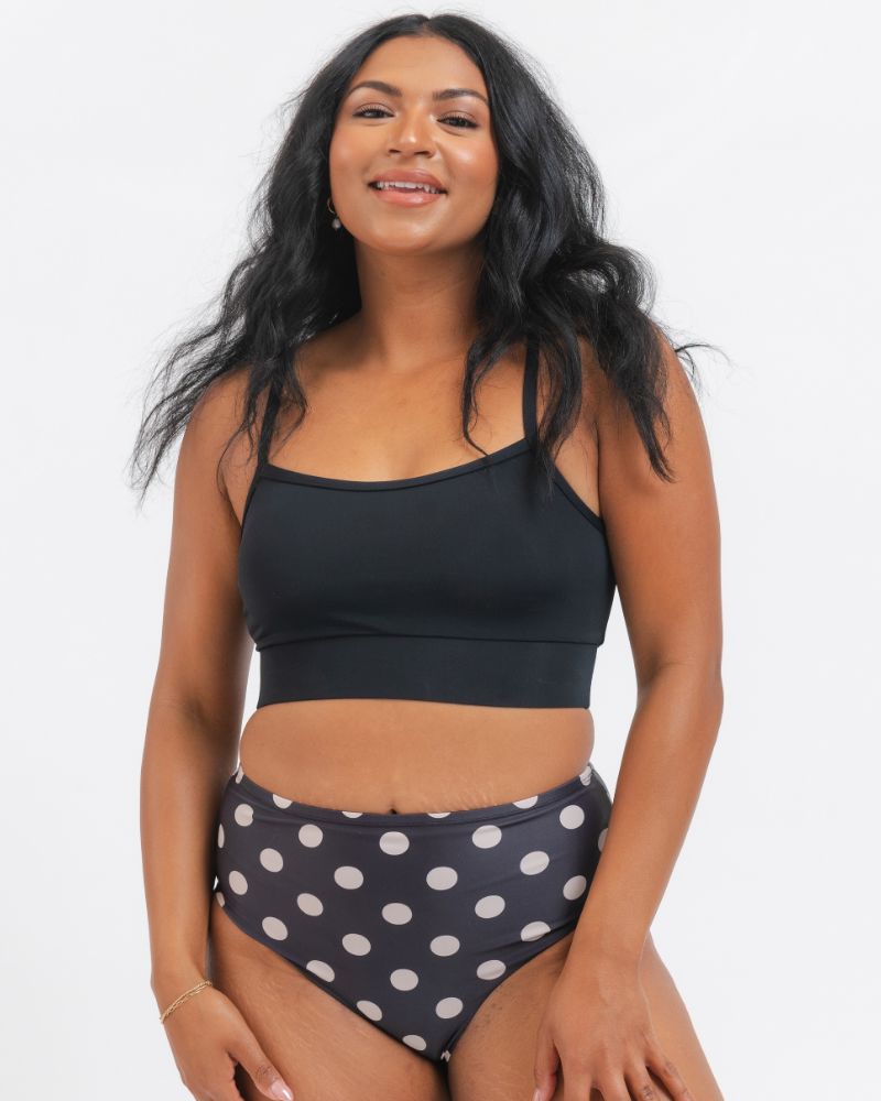 Retro Dot Mid-Waist Bottom