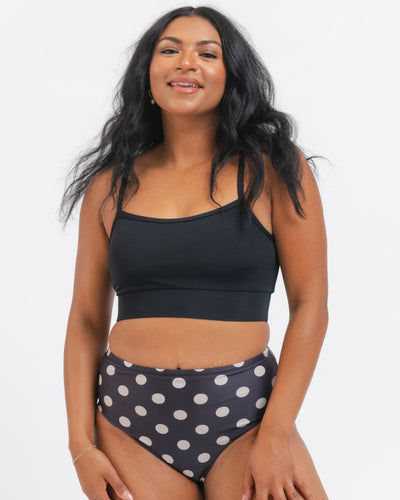 Retro Dot Mid-Waist Bottom