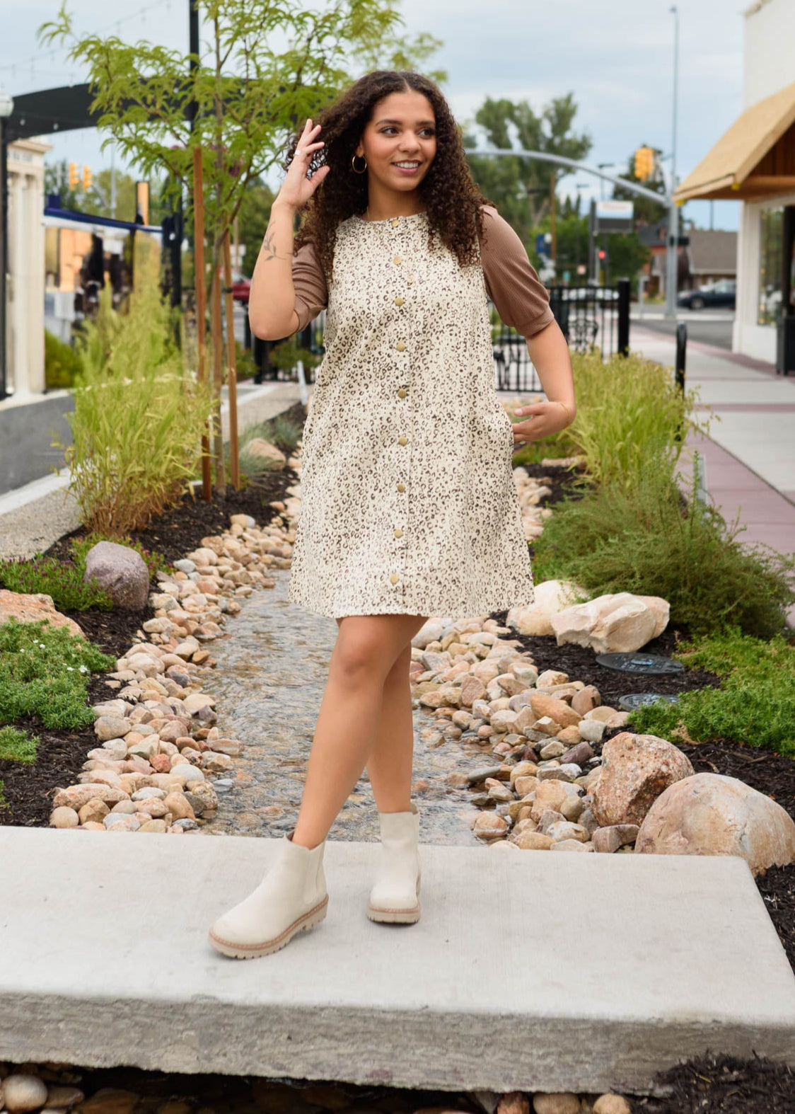 Riley Leopard Print Dress