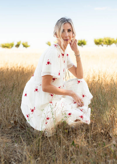 Small ivory floral dress