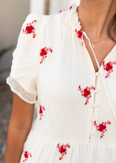 Rosa Ivory Floral Dress