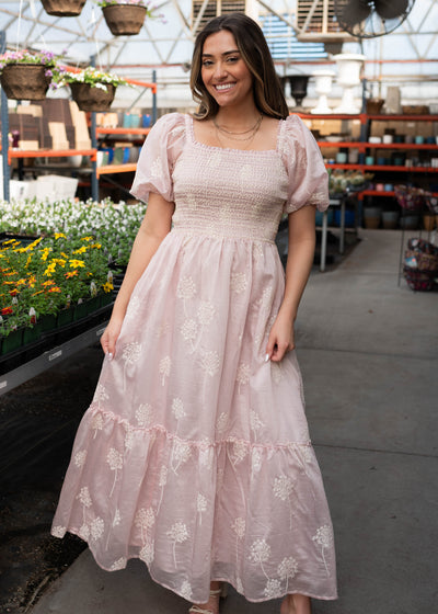 pink smocked dress Pink Smocked Heirloom Bishop Dress