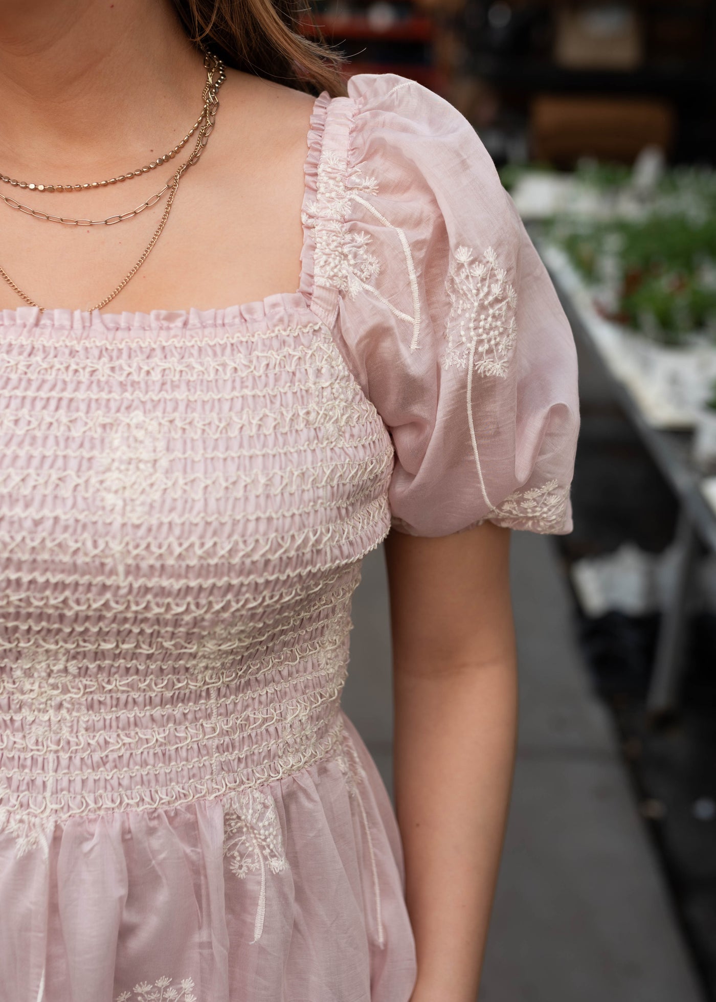 women's pink smocked dress Valerie Pink Smocked Midi Dress | Women's Clothing