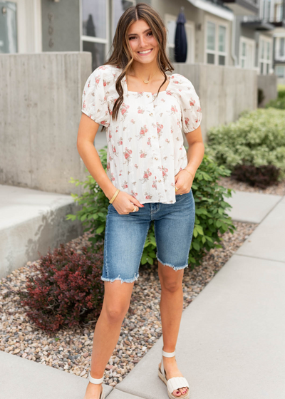 Rosie Ivory Floral Top