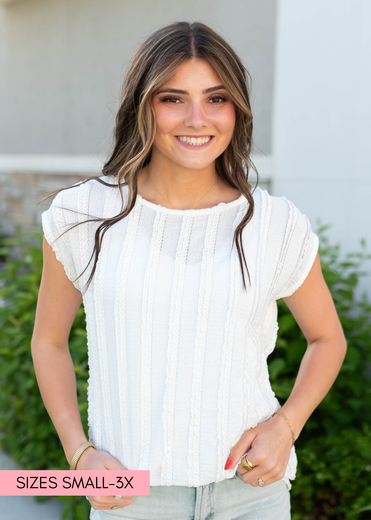 white textured top