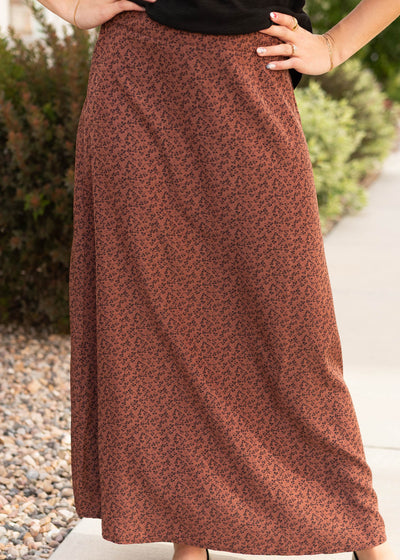 Modest chestnut pattern skirt at Lena Layne