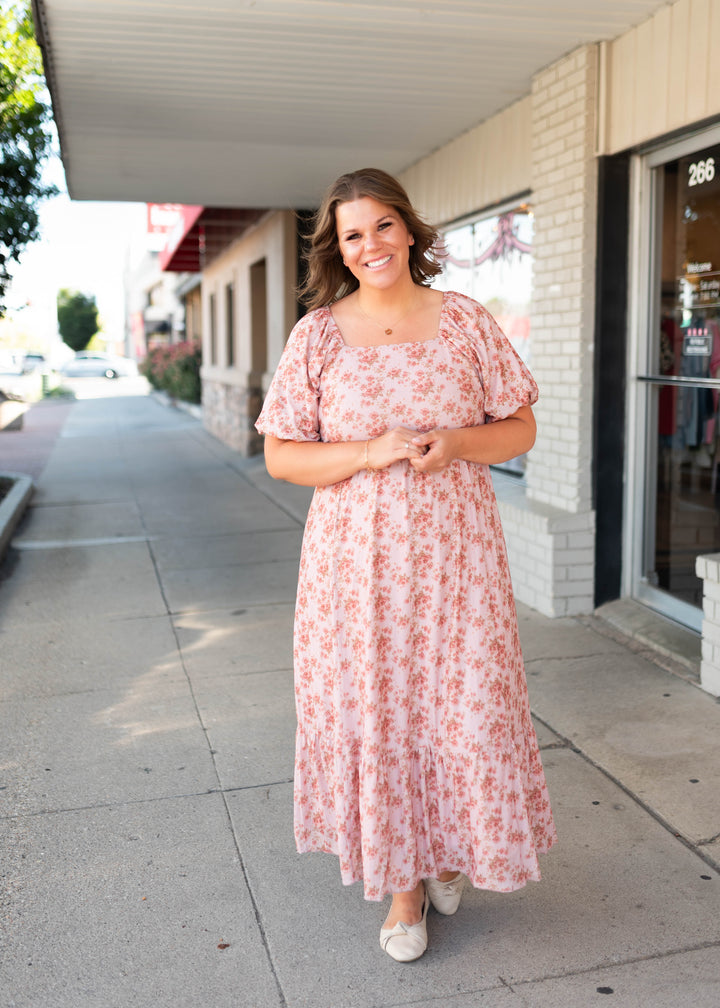 plus size pink floral dress Wine Country Weekend Midi XL Looking for the ultimate feminine plus size wedding guest dress or weekend getaway look Adrianna Papell Plus Size Dresses