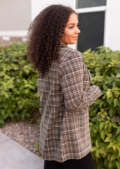 Sam Taupe Plaid Blazer