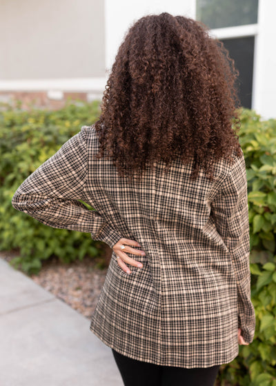 Sam Taupe Plaid Blazer