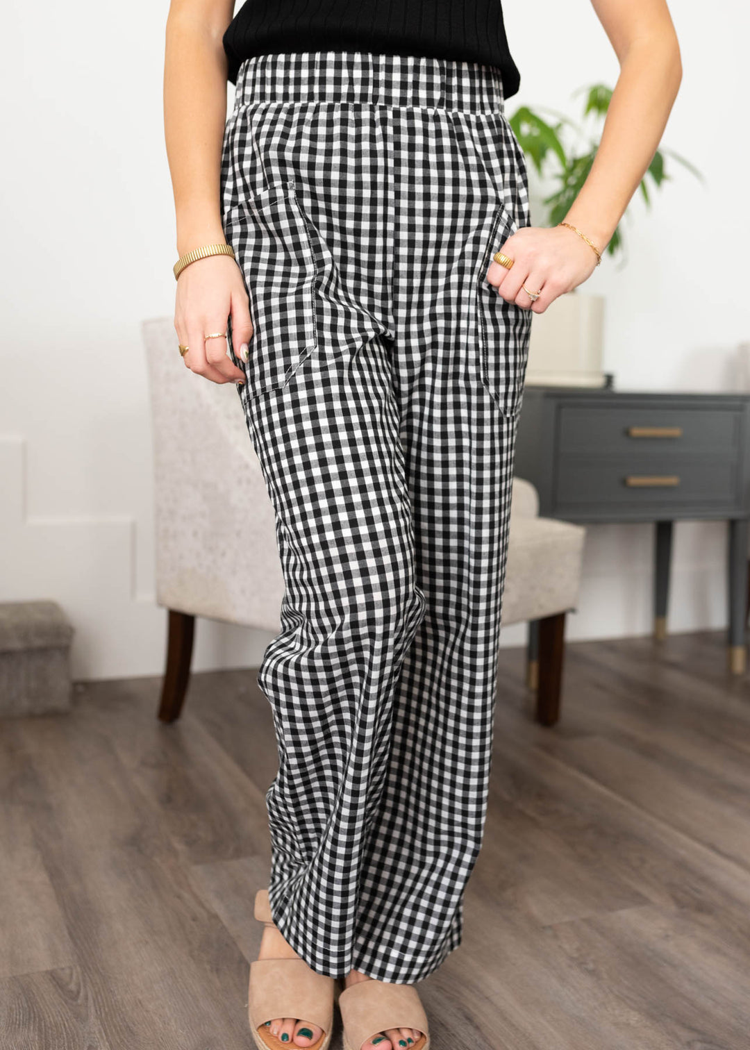 80s gingham check slacks vintage スラックス 80s gingham check slacks vintage スラックス Checkered Pants