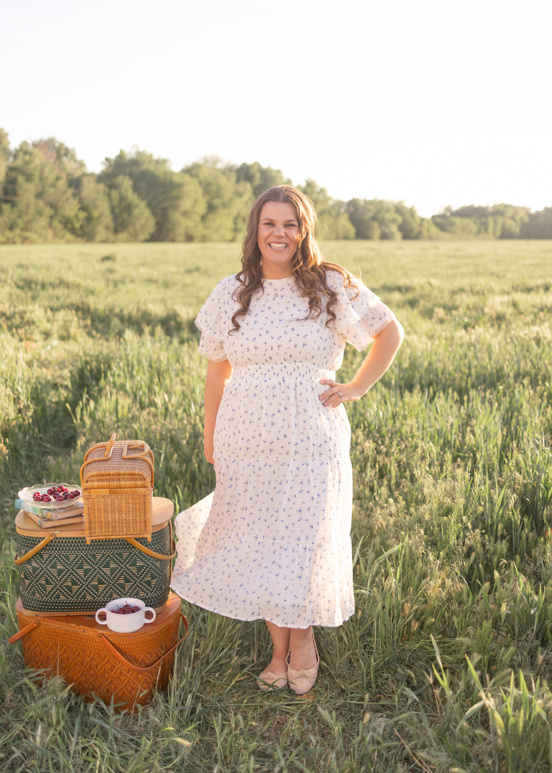 Sami Blue Floral Dress — Feminine Floral Dress | Lena Layne