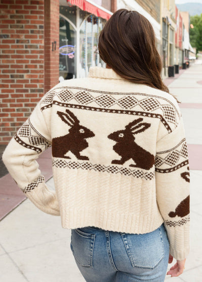 Sami Cream Pattern Cardigan