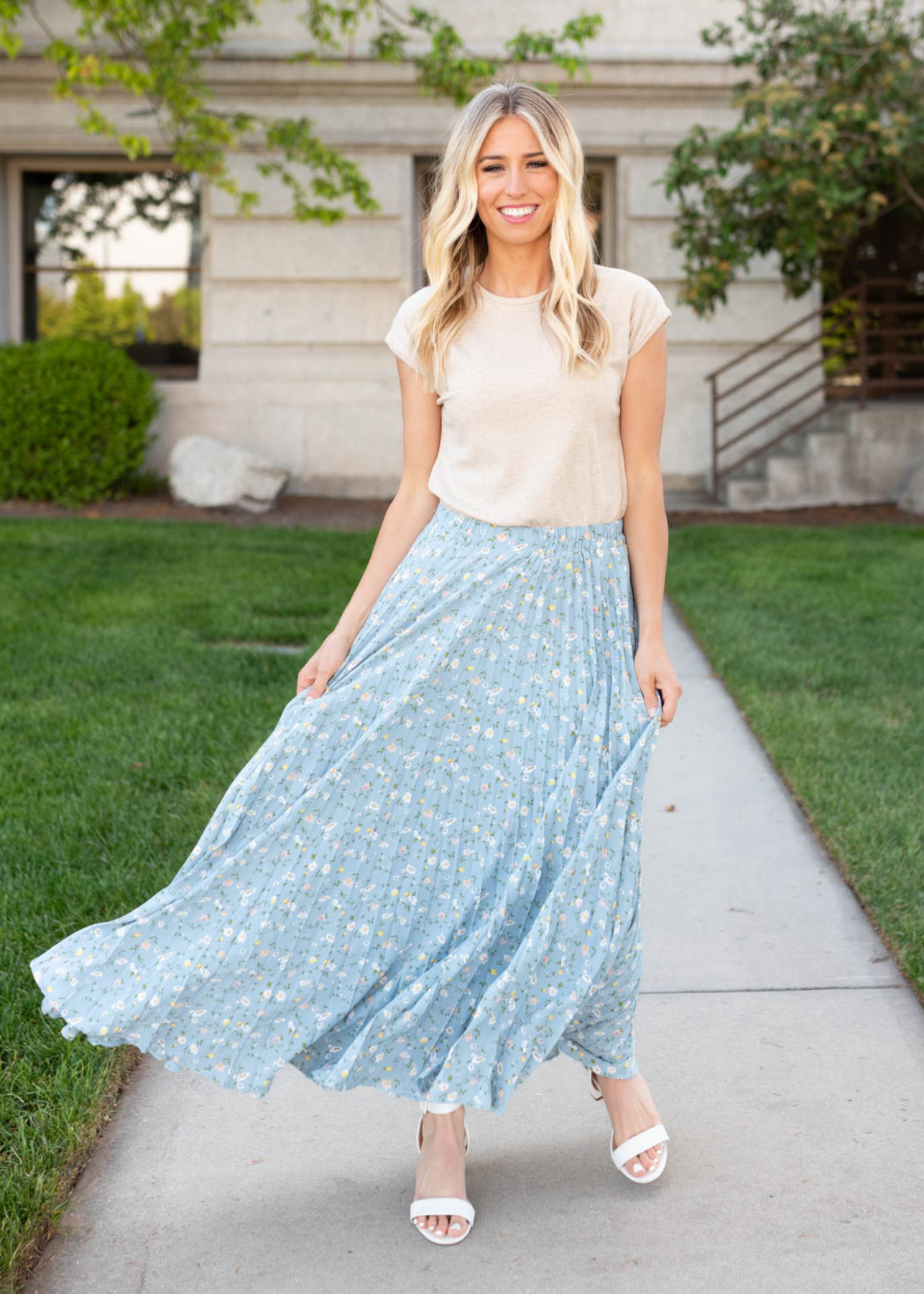 Sarah Cornflower Maxi Skirt