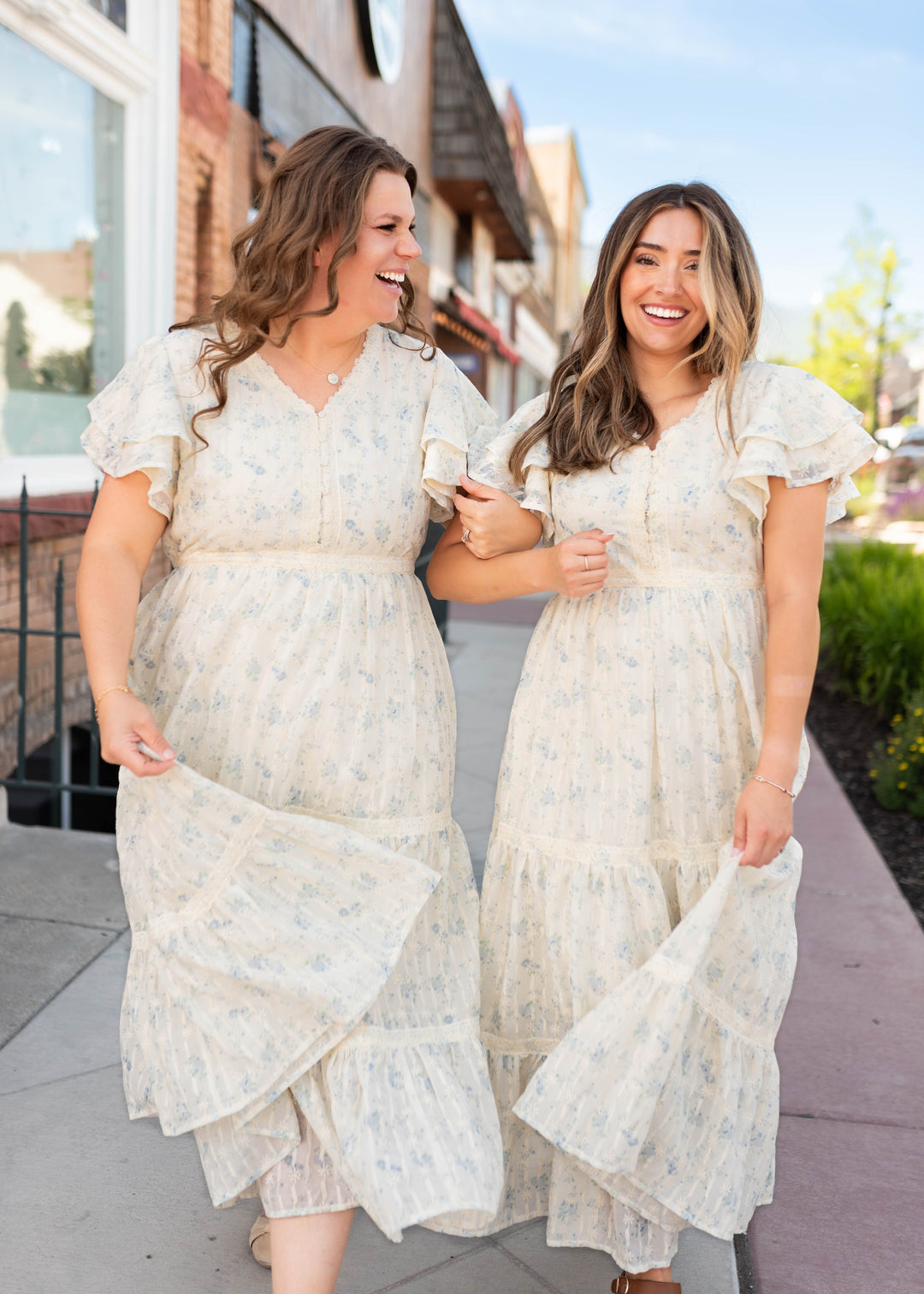 Lena & Lou Sarah Cream Floral Lace Dress | Lena Layne