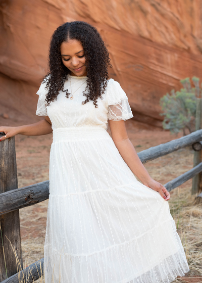 Cream lace dress