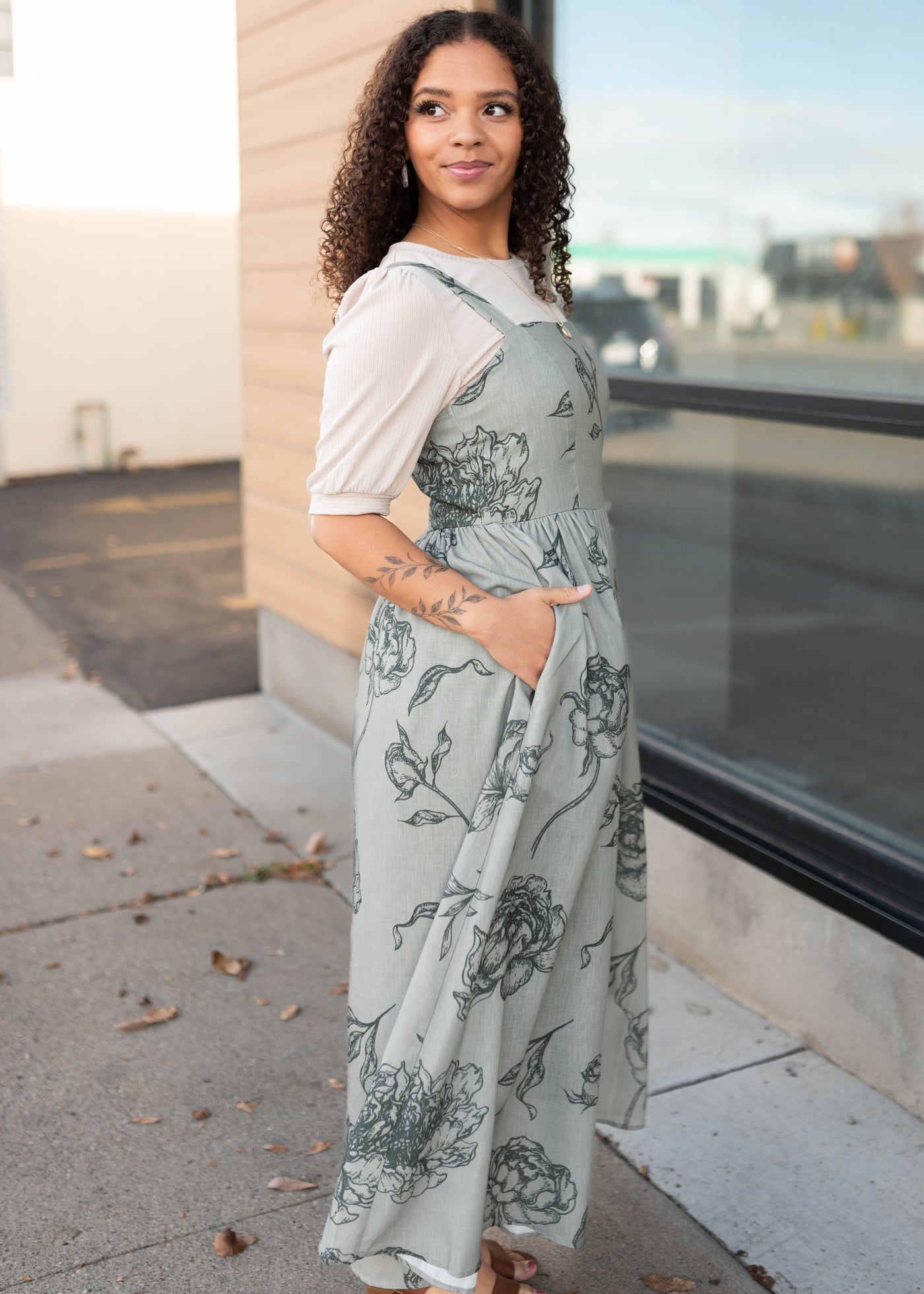 Scarlett Sage Floral Dress