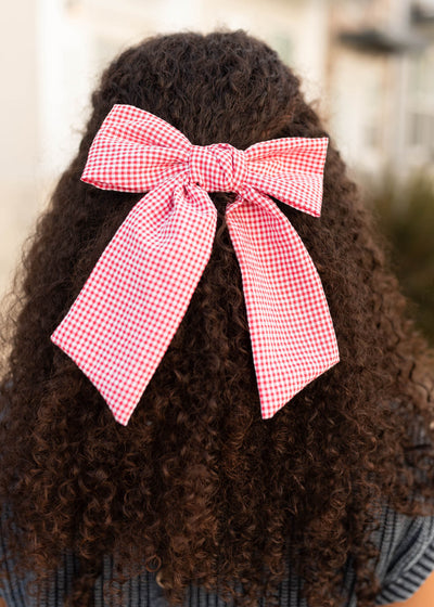Red gingham bow