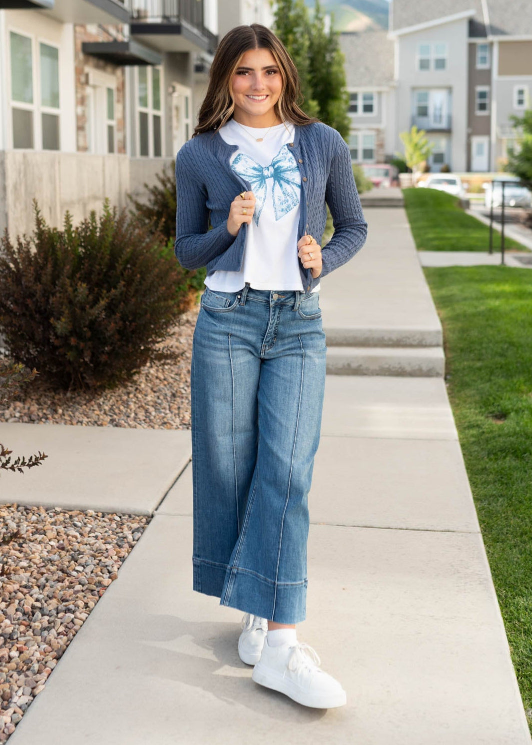 Sicily Dusty Navy Cardigan