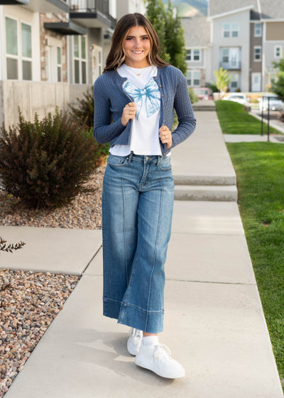 Sicily Dusty Navy Cardigan