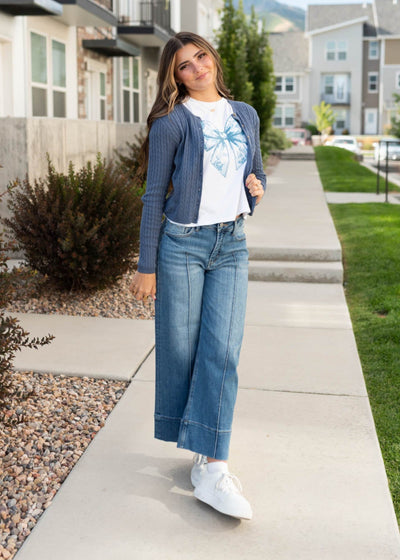 Sicily Dusty Navy Cardigan