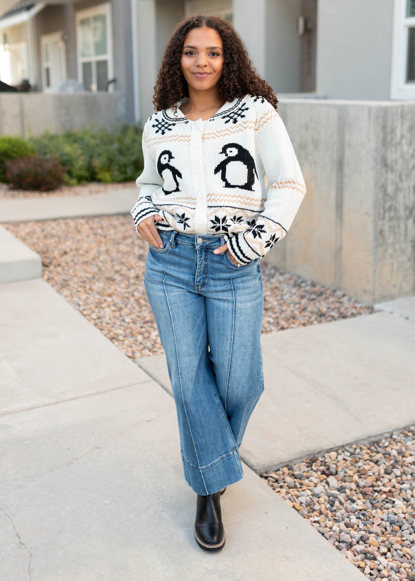 Stella Cream Patterned Cardigan