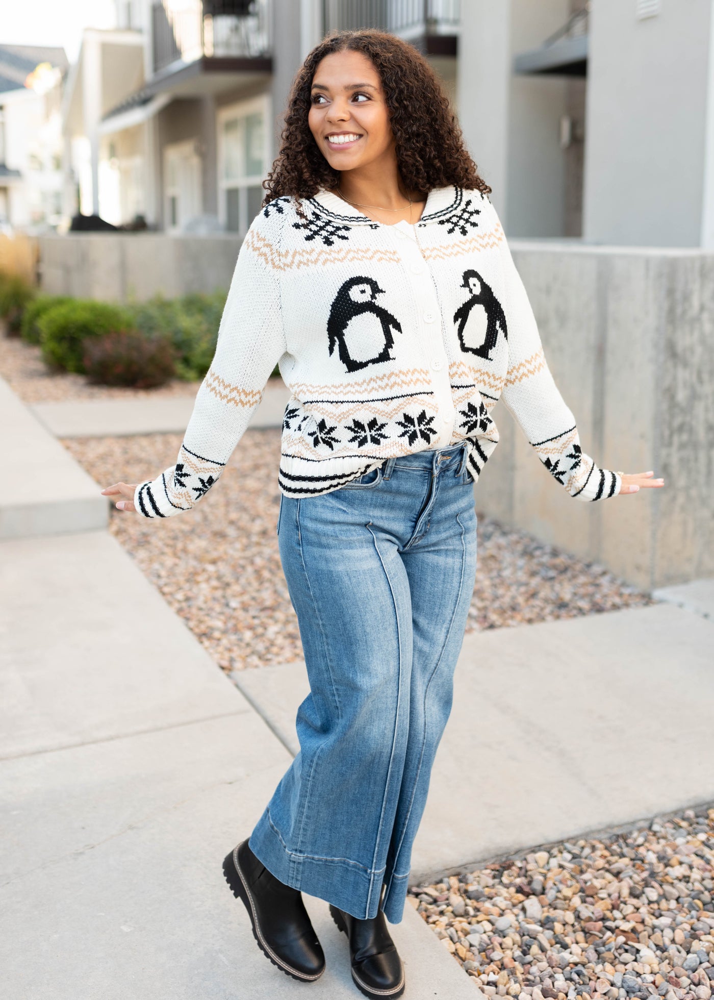 Stella Cream Patterned Cardigan