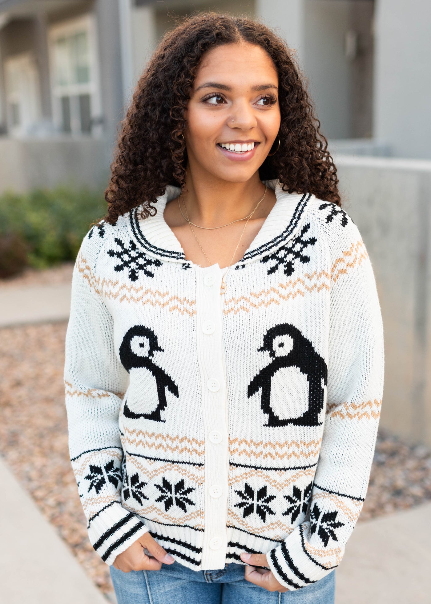Stella Cream Patterned Cardigan