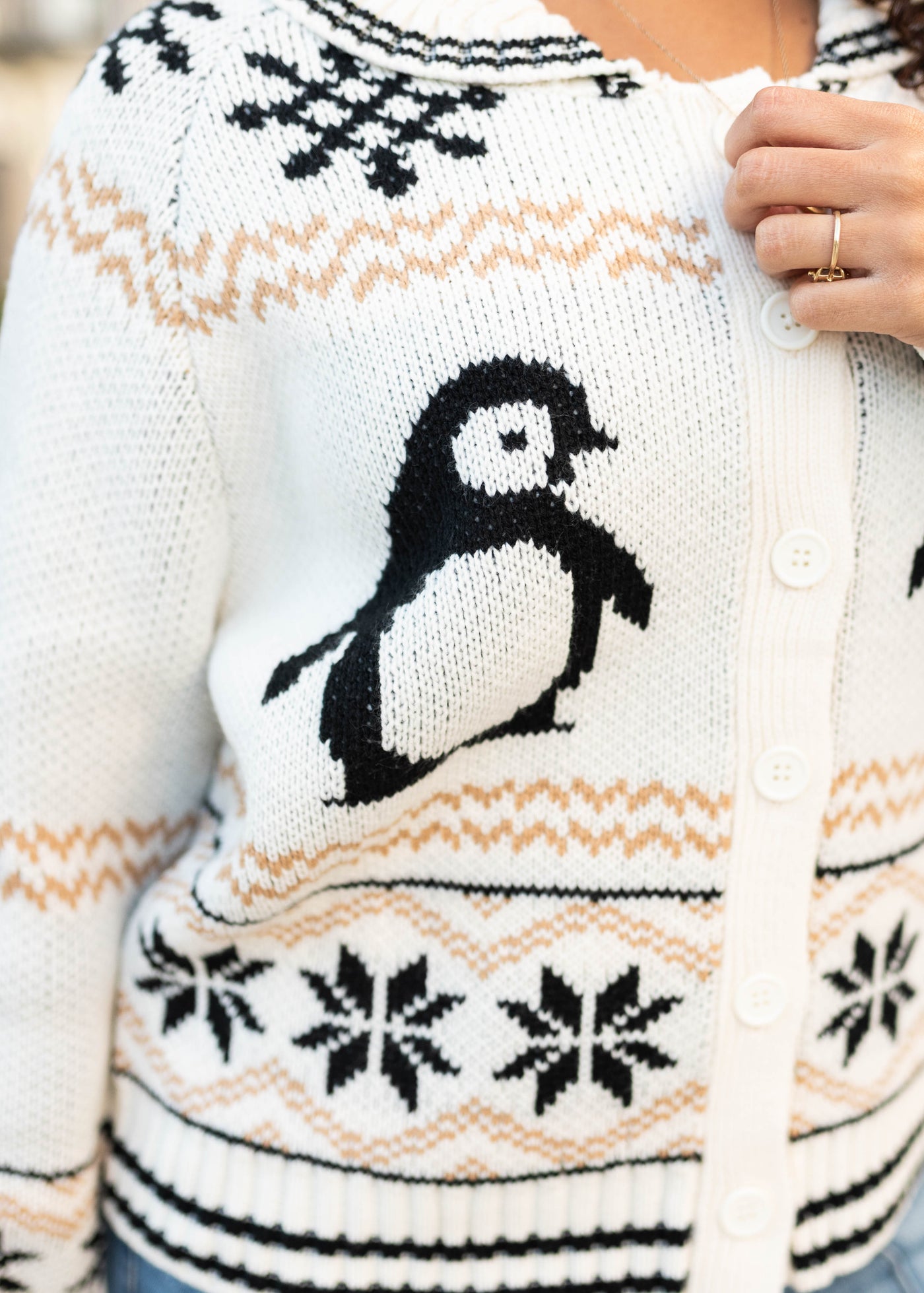 Stella Cream Patterned Cardigan