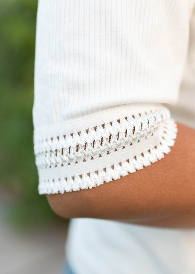 Tabitha Ivory Lace Top