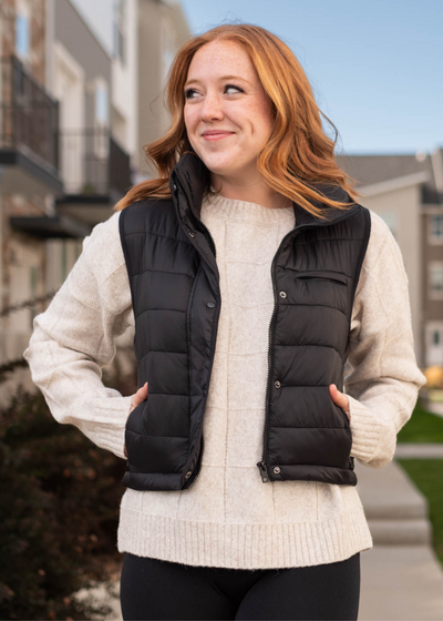 Snap up Taryn black vest