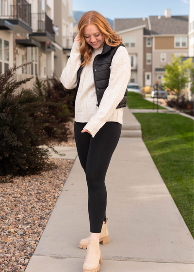 Quilted Taryn black vest