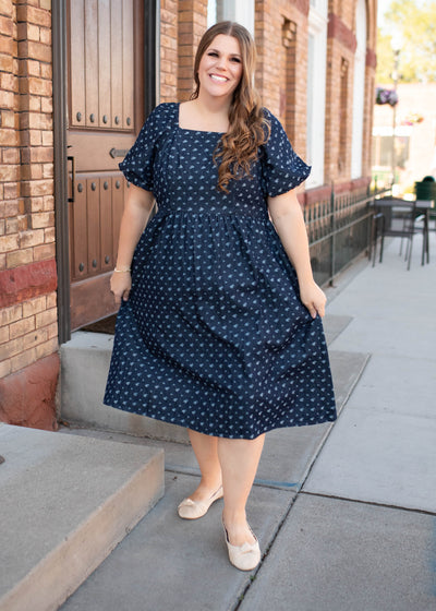 Tess Floral Denim Dress