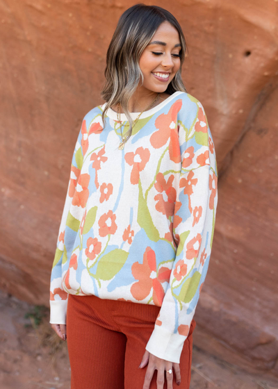 Floral sweater