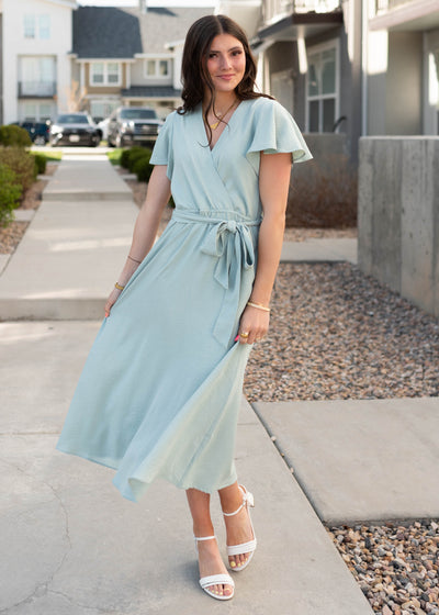 Small sage formal dress