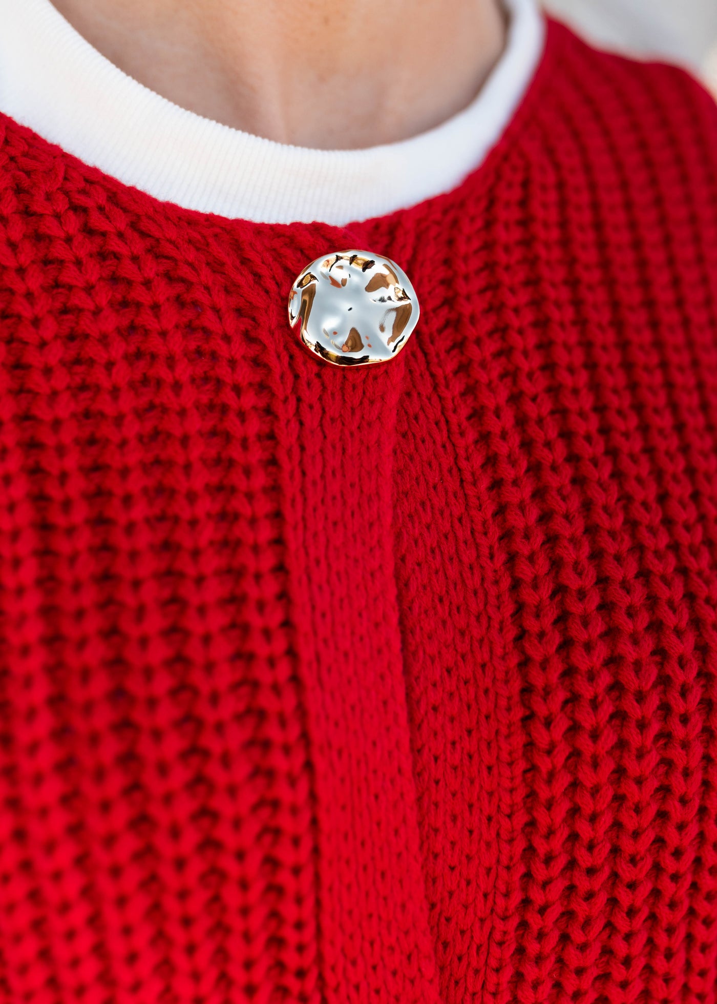 Valentina Red Knit Sweater Vest