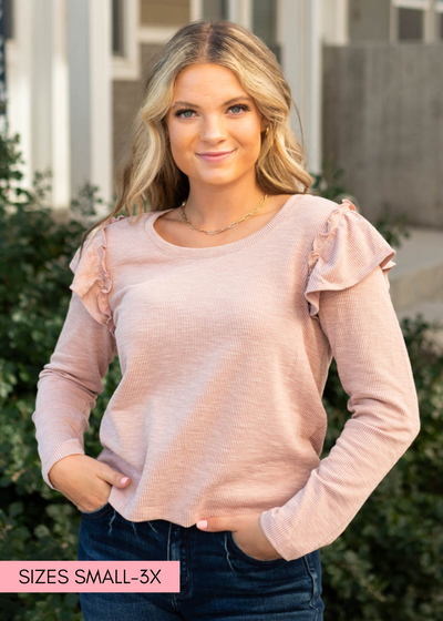 Long sleeve mauve top