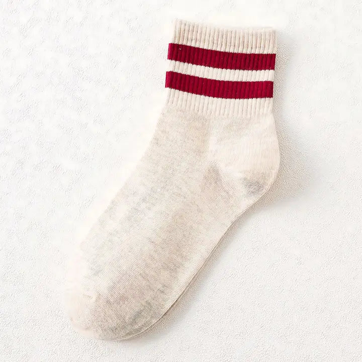 Suki Red Stripe Socks