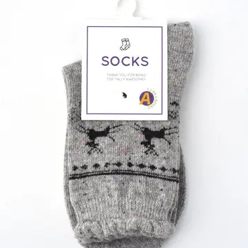 Rory Grey Deer Socks