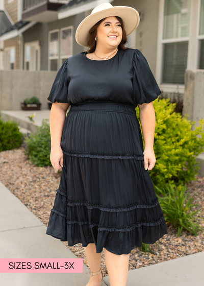 Plus size deep navy dress