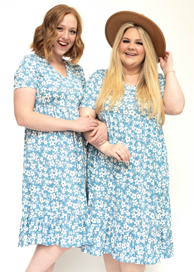 Jules Blue Floral Dress